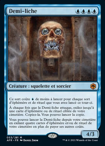 Demi-liche, carte Magic AFR 53 — extension Forgotten Realms: Aventures dans les Royaumes Oubliés