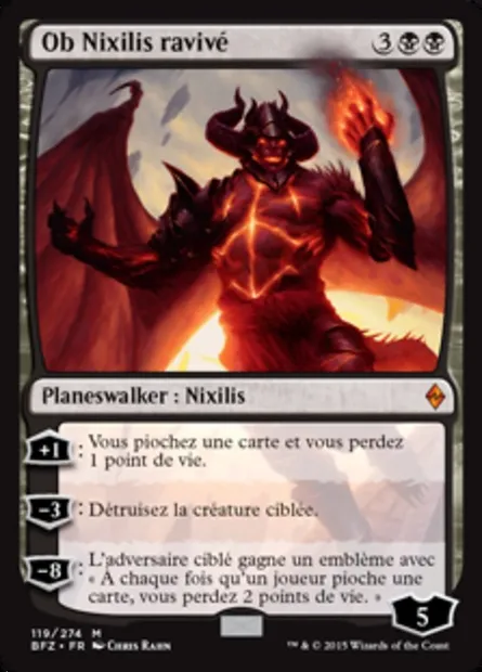 Ob Nixilis ravivé, carte Magic BFZ 119 — extension La bataille de Zendikar