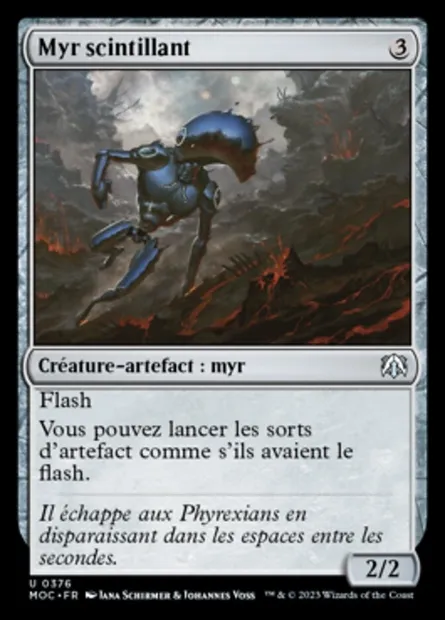 Myr scintillant, carte Magic MOC 376 — extension March of the Machine Commander