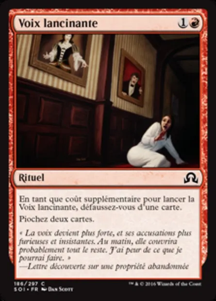 Voix lancinante, carte Magic SOI 186 — extension Ténèbres sur Innistrad