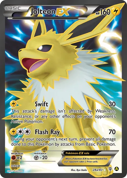Jolteon-EX, Pokémon card GEN 28a — Generations set