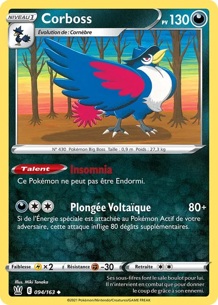 Corboss, carte Pokémon BST 94 — extension Styles de combat