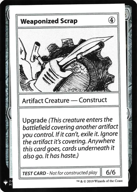 Weaponized Scrap, Magic card CMB1 111 — Mystery Booster Playtest Cards 2019 set