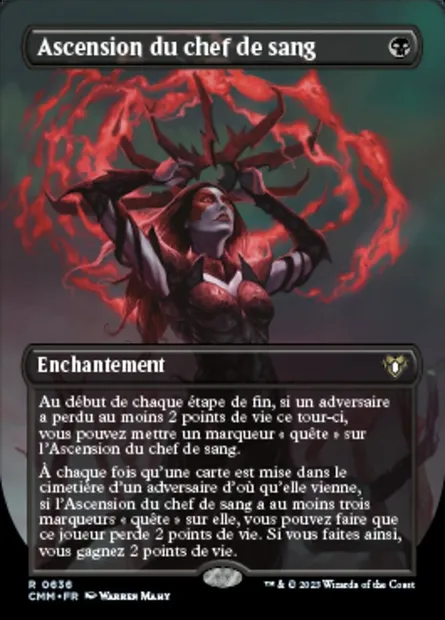 Ascension du chef de sang, carte Magic CMM 636 — extension Commander Masters