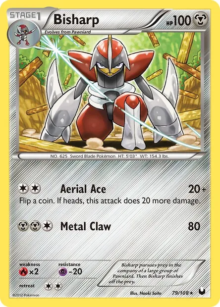 Bisharp, Pokémon card DEX 79 — Dark Explorers set