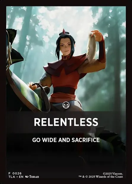 Relentless, carte Magic JTLA 26 — extension Avatar: The Last Airbender Jumpstart Front Cards