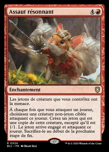 Assaut résonnant, carte Magic BLC 24 — extension Bloomburrow Commander