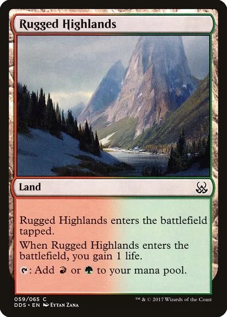Rugged Highlands, Magic card DDS 59 — Duel Decks: Mind vs. Might set