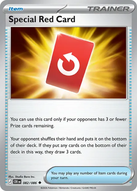 Special Red Card, Pokémon card CRI 082 — Chaos Rising set