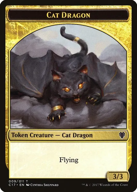 Cat Dragon, carte Magic TC17 9 — extension Commander 2017 Tokens