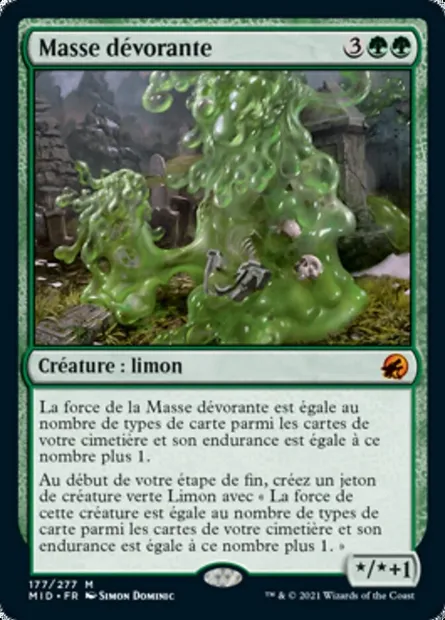 Masse dévorante, carte Magic MID 177 — extension Innistrad : chasse de minuit