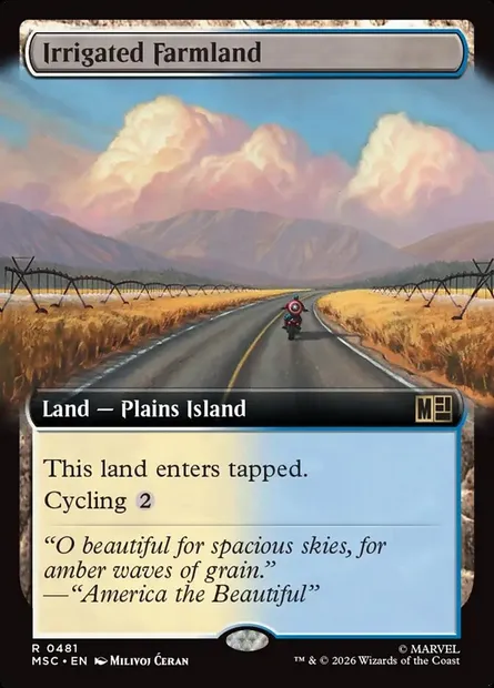 Irrigated Farmland, Magic card MSC 481 — Marvel Super Heroes Commander set