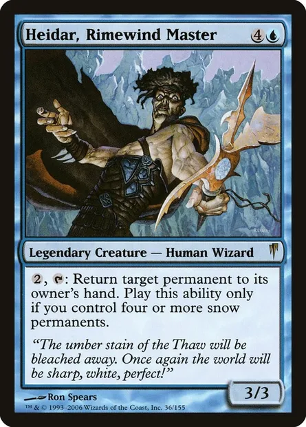 Heidar, Rimewind Master, Magic card CSP 36 — Coldsnap set