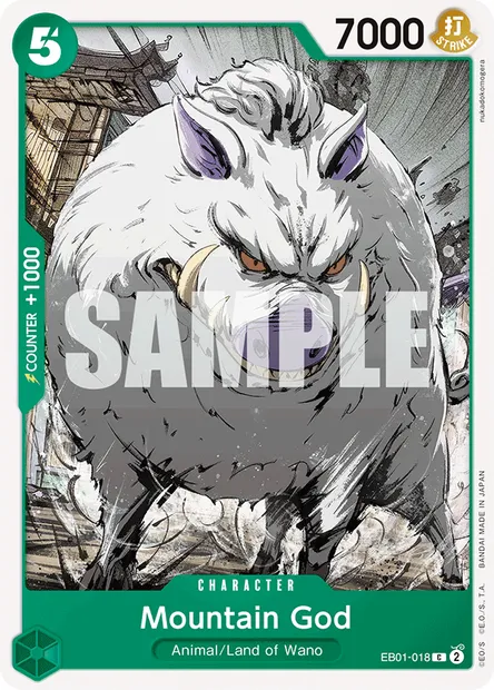 Mountain God, One Piece card EB01-018 — MEMORIAL COLLECTION set