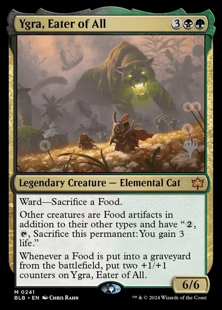 Ygra, dévoreur du Tout, carte Magic PBLB 241p — extension Bloomburrow Promos