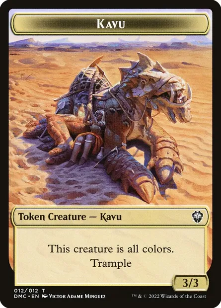 Kavu, carte Magic TDMC 12 — extension Dominaria United Commander Tokens