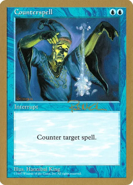 Counterspell, Magic card WC97 pm77 — World Championship Decks 1997 set