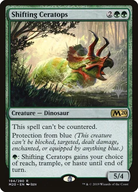 Shifting Ceratops, Magic card PM20 194p — Core Set 2020 Promos set