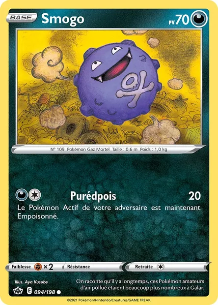 Smogo, carte Pokémon CRE 94 — extension Règne de Glace