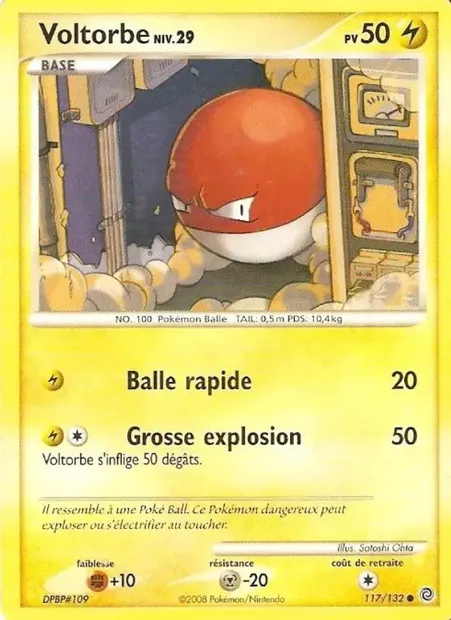 Voltorbe, carte Pokémon SW 117 — extension Merveilles Secrètes