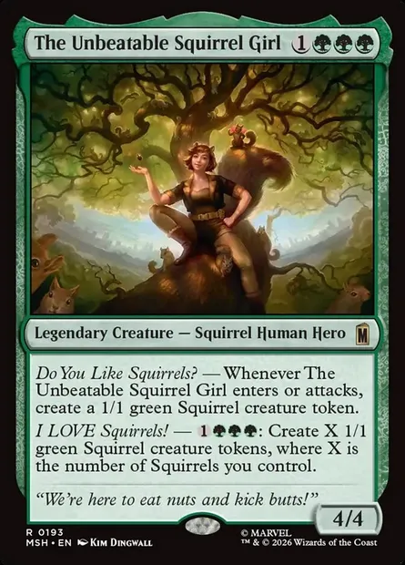 The Unbeatable Squirrel Girl, Magic card MSH 193 — Marvel Super Heroes set