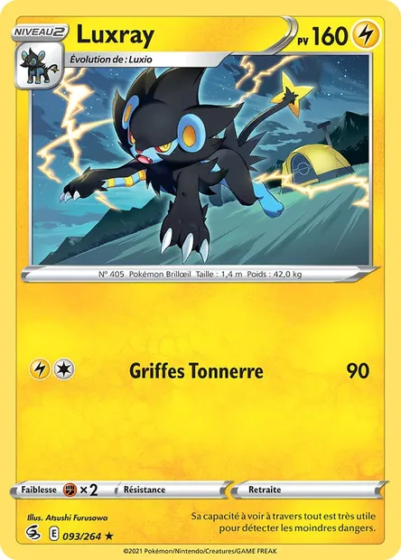 Luxray, carte Pokémon FST 93 — extension Poing de Fusion