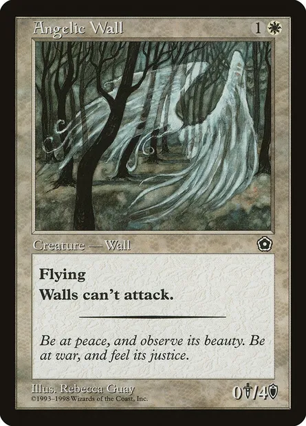 Angelic Wall, Magic card P02 10 — Portal Second Age set