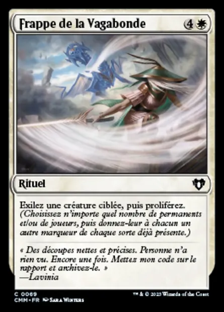 Frappe de la Vagabonde, carte Magic CMM 69 — extension Commander Masters