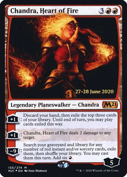 Chandra, Heart of Fire, Magic card PM21 135s — Core Set 2021 Promos set