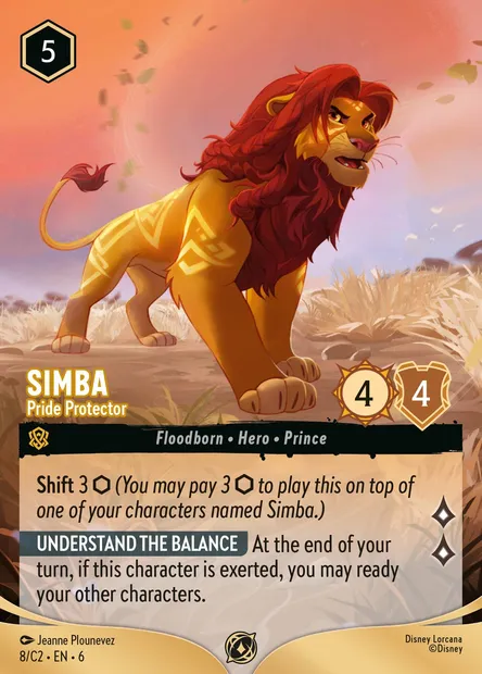 Simba - Pride Protector, Disney Lorcana card C2-008 — Lorcana Challenge 2025 set