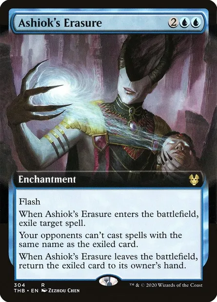 Effacement selon Ashiok, carte Magic THB 304 — extension Theros Beyond Death
