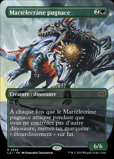 Martèlecrâne pugnace, carte Magic LCI 328 — extension The Lost Caverns of Ixalan