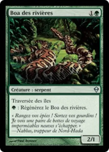 Boa des rivières, carte Magic ZEN 180 — extension Zendikar