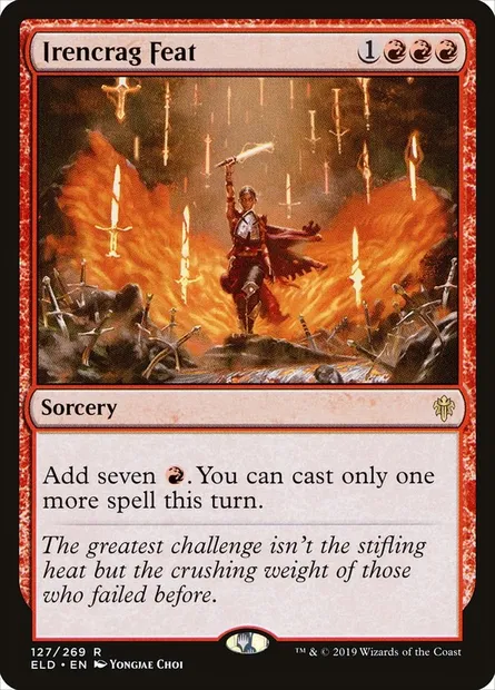 Irencrag Feat, Magic card ELD 127 — Throne of Eldraine set