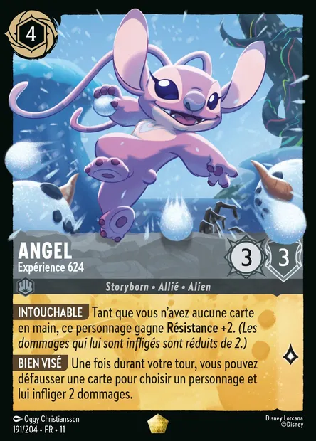 Angel - Expérience 624, carte Disney Lorcana CH11-191 — extension Givresort
