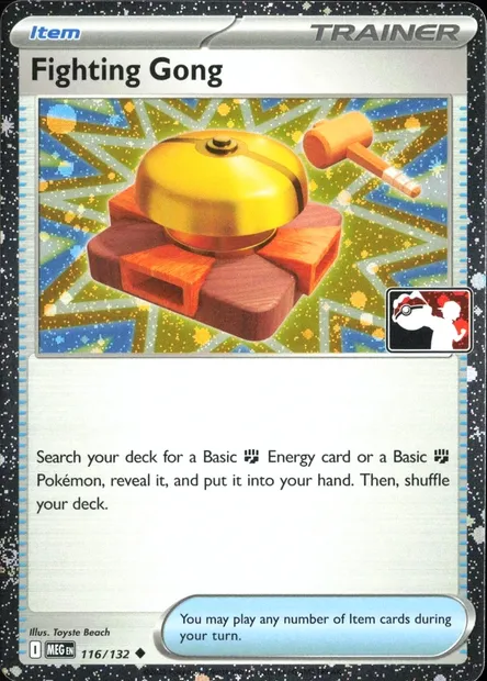 Gong de Combat, carte Pokémon PPS 116-8 — extension Play! Pokémon Prize Pack Series