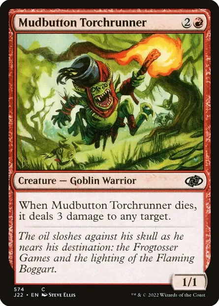 Mudbutton Torchrunner, Magic card J22 574 — Jumpstart 2022 set