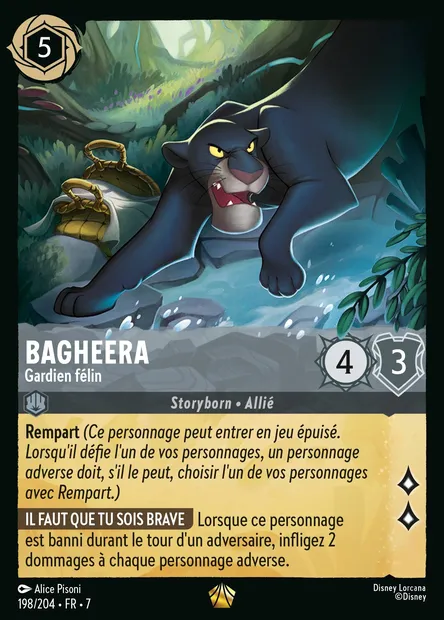 Bagheera - Gardien félin, carte Disney Lorcana CH7-198 — extension L'île d'Archazia