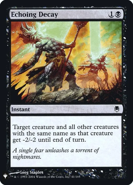 Echoing Decay, Magic card PLST DST-41 — The List set