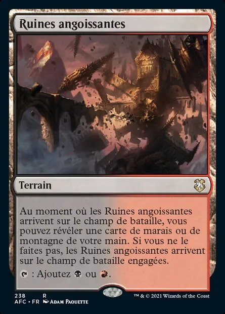 Ruines angoissantes, carte Magic AFC 238 — extension Forgotten Realms Commander