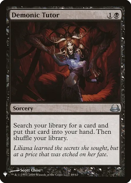 Demonic Tutor, Magic card PLST DDC-49 — The List set