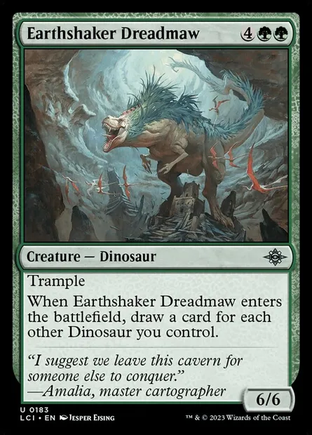 Earthshaker Dreadmaw, Magic card LCI 183 — The Lost Caverns of Ixalan set