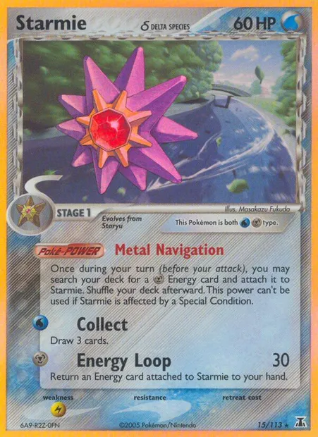 Starmie δ, Pokémon card DS 15 — Delta Species set