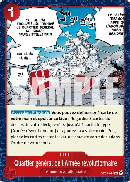 Quartier général de l'Armée révolutionnaire, carte One Piece OP05-021 — extension AWAKENING OF THE NEW ERA