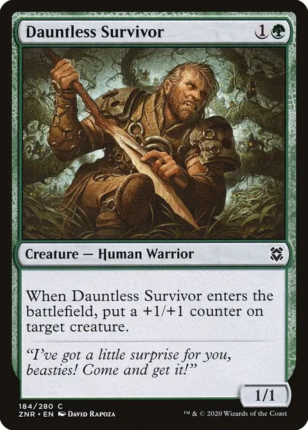 Dauntless Survivor, Magic card ZNR 184 — Zendikar Rising set