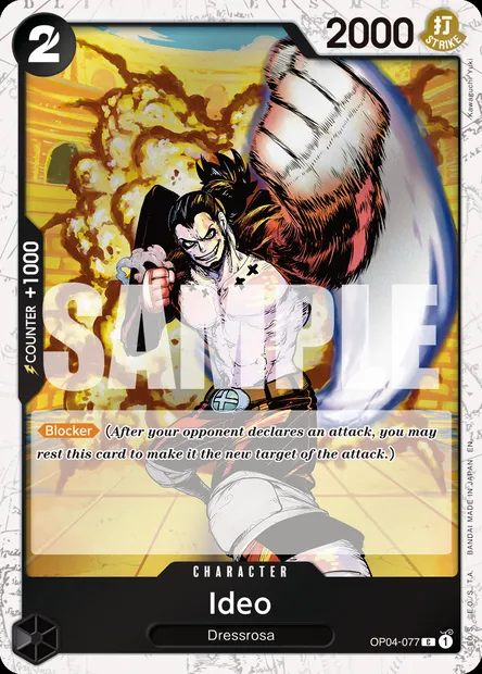Ideo, One Piece card OP04-077 — KINGDOMS OF INTRIGUE set