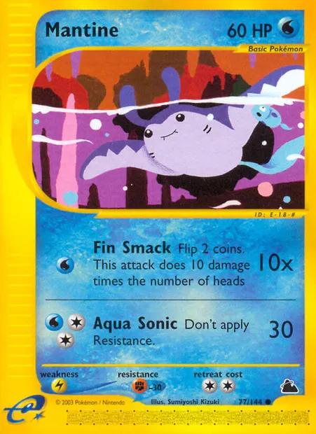 Mantine, Pokémon card SK 77 — Skyridge set