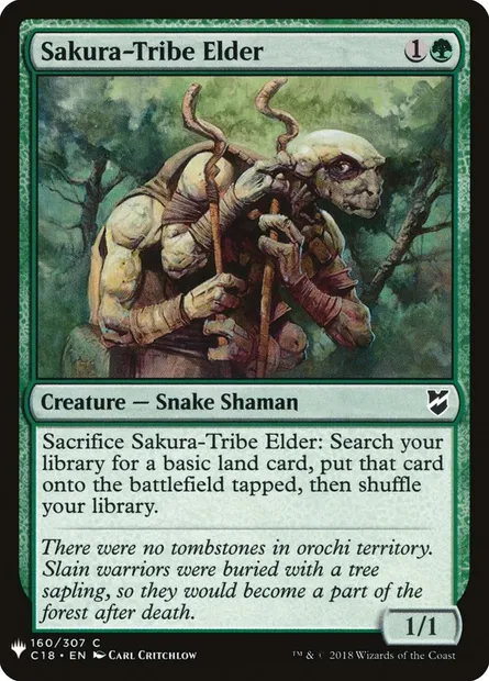 Sakura-Tribe Elder, Magic card PLST C18-160 — The List set