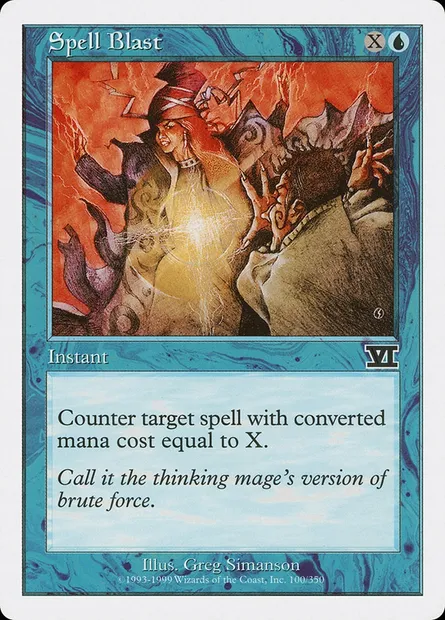 Spell Blast, Magic card 6ED 100 — Classic Sixth Edition set
