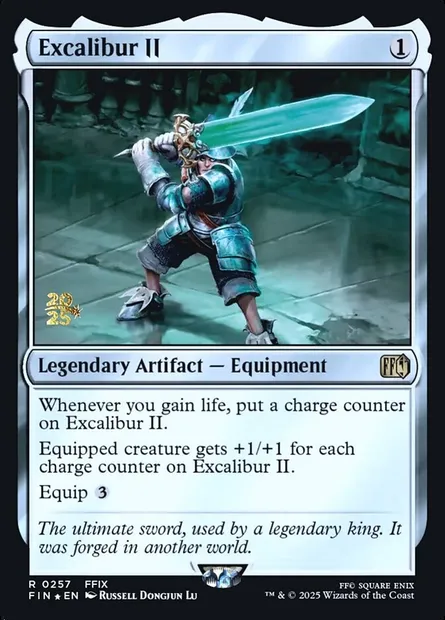 Excalibur II, carte Magic PFIN 257s — extension Final Fantasy Promos